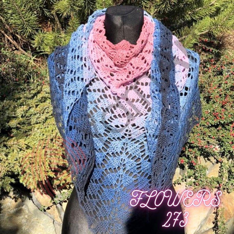 YarnArt Yarn Art YarnArt Flowers Yarn 55% Cotton 45% Acrylic 250gr 1094yds Multicolor Cotton Yarn Rainbow Crochet Yarn Spring Summer - 1 Fine Sport Skein (273) - Image 5